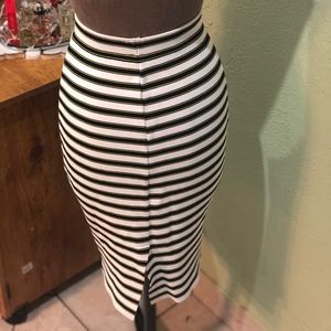 A.L.C. Stripped high waisted pencil skirt